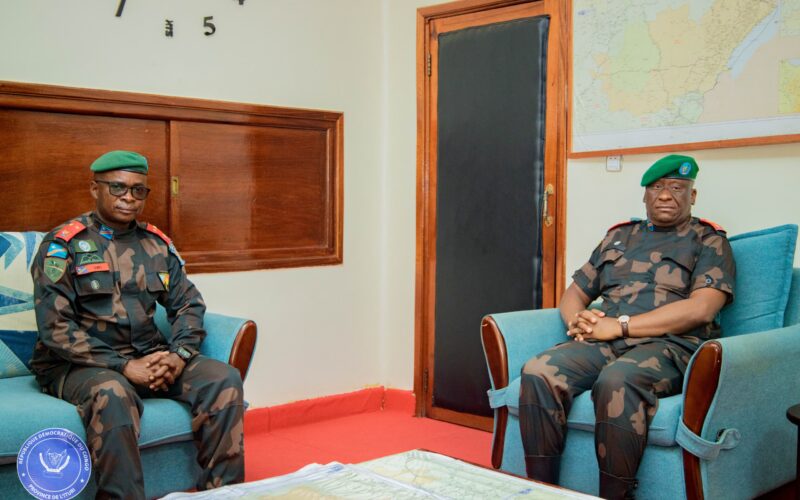 Ituri : le gouverneur militaire du Nord-Kivu en visite à Bunia pour des échanges sécuritaires