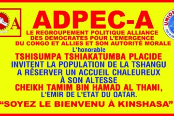 Tshangu : Placide Tshisumpa appelle à une mobilisation populaire pour accueillir l’Émir du Qatar, artisan de la paix entre Kinshasa et le M23
