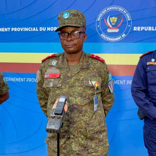 Nord-Kivu : le général-major Evariste Kakule Somo face à la presse, des éclaircissements sur la sécurité et la riposte contre Ebola