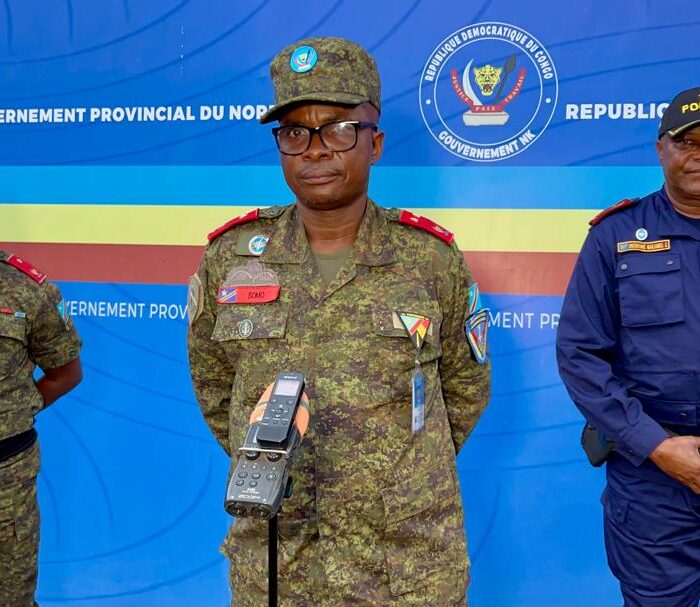 Nord-Kivu : le général-major Evariste Kakule Somo face à la presse, des éclaircissements sur la sécurité et la riposte contre Ebola